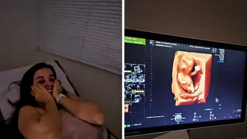 Maria ficou em choque ao descobrir que estava grávida de quase quatro meses — Foto: Reprodução/redes sociais