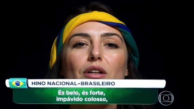 Em clima de Copa, Mel Fronckowiak resgata flagra de 2014 na TV — Foto: Reprodução/Instagram e Globo