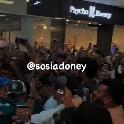 Sósia de Neymar é cercado por fãs e provoca tumulto em shopping nos EUA