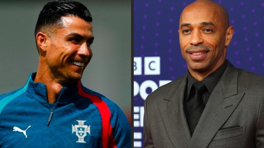 Cristiano Ronaldo e Thierry Henry — Foto: Getty Images