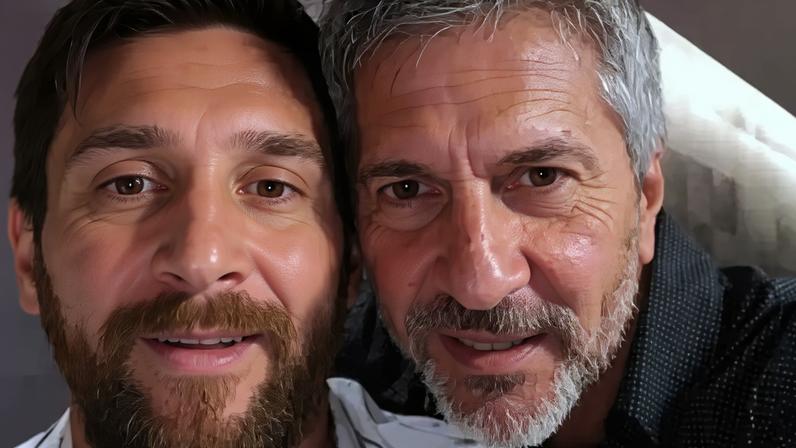 Lionel Messi está com o pai, Jorge, com problema de saúde