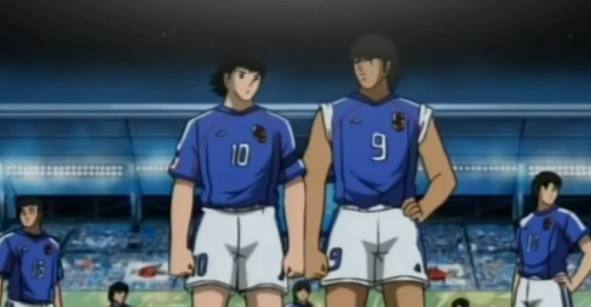 Oliver e Kojiro antes da bola rolar