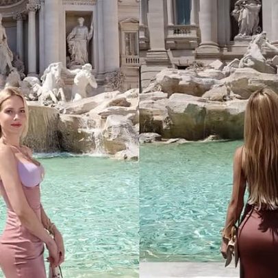 Monique Alfradique abre álbum de fotos da viagem à Itália