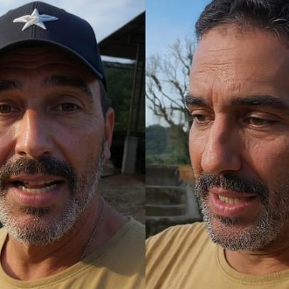 André Marques celebra adoção online, nervoso