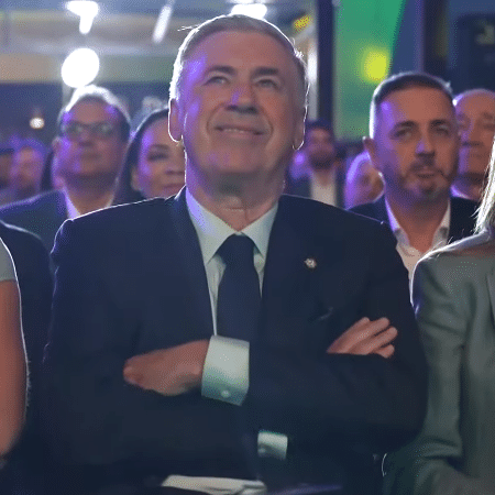 Carlo Ancelotti durante evento de convocação da seleção brasileira para a Copa do Mundo