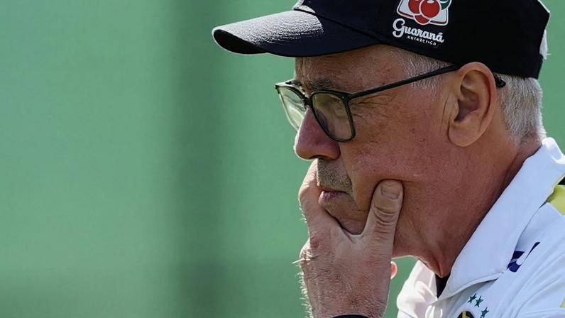 Carlo Ancelotti em treinamento da seleção brasileira para a Copa do Mundo de 2026 em Morristown, nos EUA