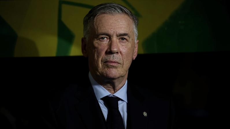 Carlo Ancelotti, técnico da seleção brasileira, durante amistoso contra o Panamá, no Maracanã