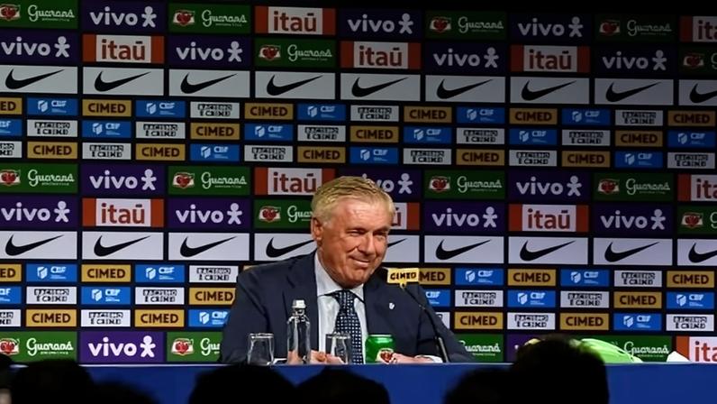 Carlo Ancelotti, técnico da seleção brasileira, em coletiva