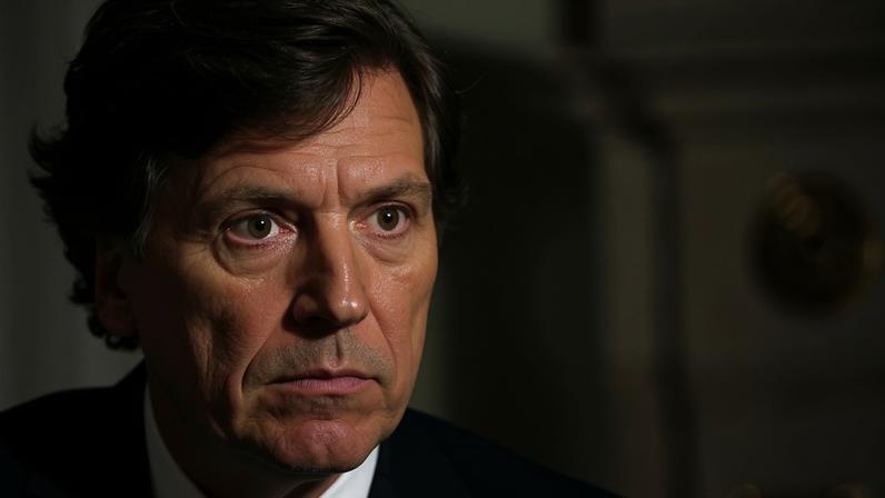 O jornalista americano Tucker Carlson. (Foto: GAVRIIL GRIGOROV/SPUTNIK/KREMLIN POOL/EFE/EPA)