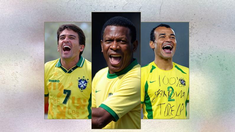 Bebeto, Pelé e Cafu — Foto: Infoesporte