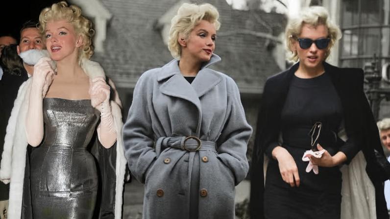 Os casacos sobretudos eram a peça-chave do guarda-roupa de Marilyn Monroe — Foto: Getty Images / Vogue Brasil