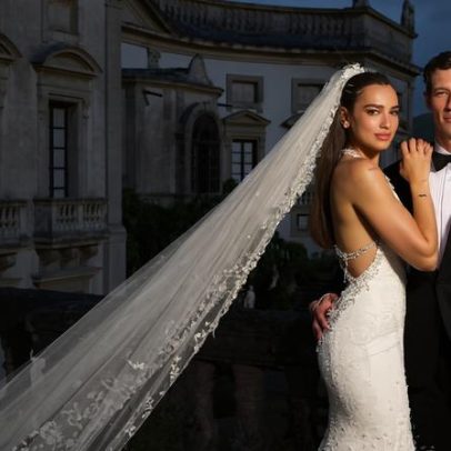 Dua Lipa divulga primeiras imagens do vestido de noiva