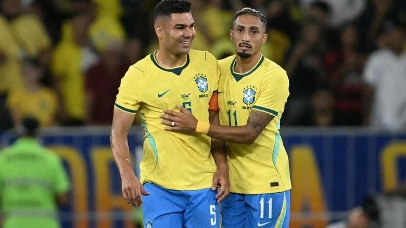 Casemiro comemora gol em amistoso entre Brasil e Panamá, no Maracanã
