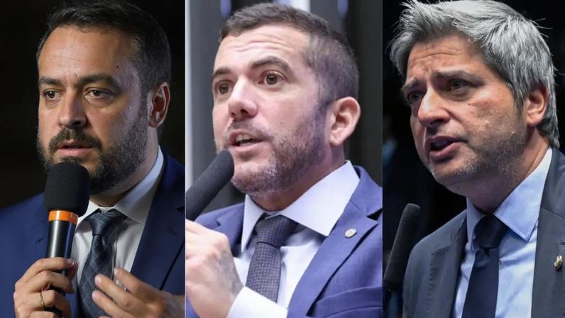 Da esquerda para a direita: Cláudio Castro, Carlos Jordy e Carlos Portinho (Fernando Frazão/Agência Brasil, Kayo Magalhães/Câmara dos Deputados e Carlos Moura/Agência Senado)