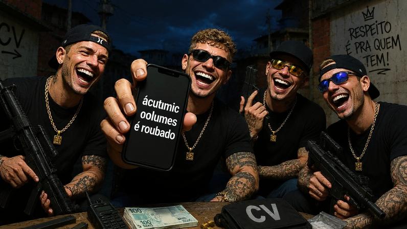 Em vez de trabalhar para impedir roubo de celulares, governo se contenta com avisos em aparelhos roubados. (Foto: Imagem criada utilizando ChatGPT/Gazeta do Povo)