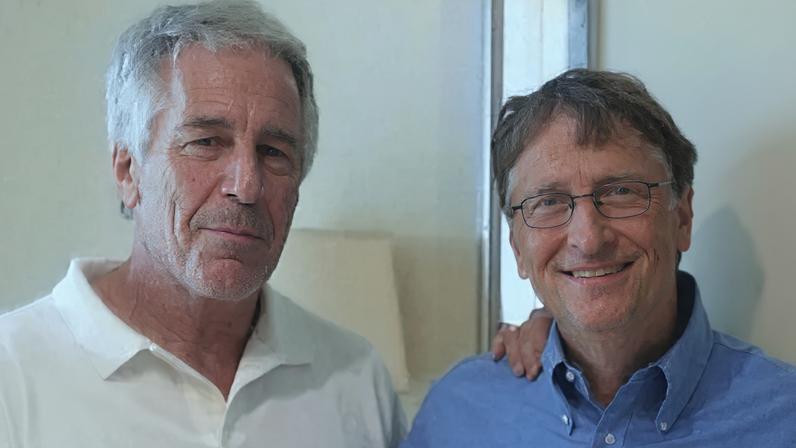 Image of Jeffrey Epstein and Bill Gates together.