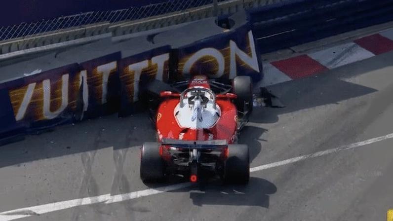 Charles Leclerc, da Ferrari, bateu no GP de Mônaco