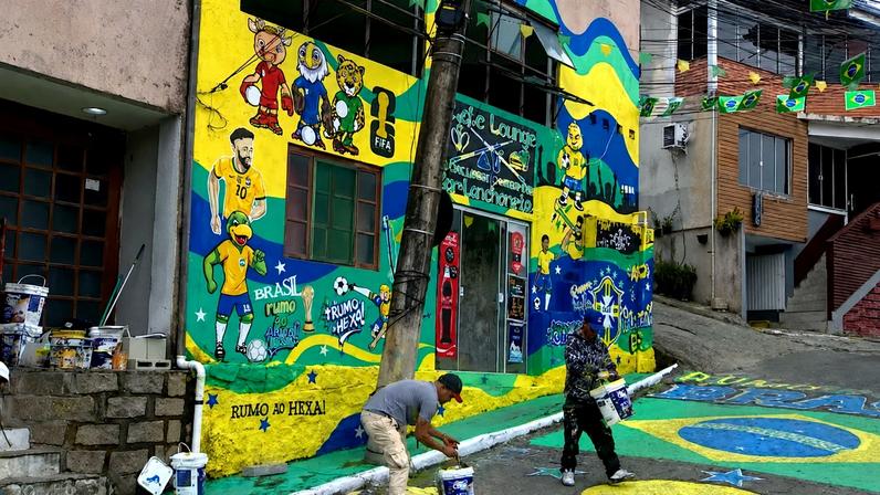 Clima de Copa do Mundo: veja ruas pintadas com cores do Brasil | Ge