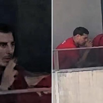 Vídeo na Turquia mostra capitão fumando durante concentração
