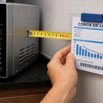 Regra dos 10 cm: erro no micro-ondas eleva conta de luz