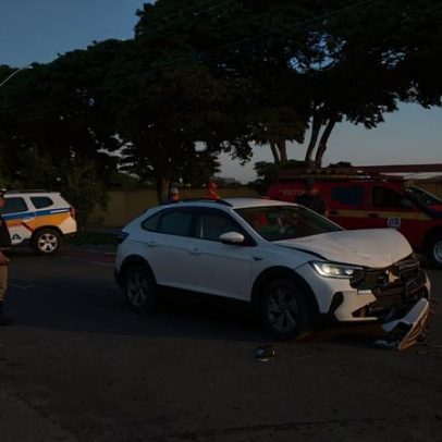 Motociclista fica gravemente ferido após colisão com carro em Alfenas