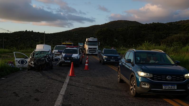 Em abril deste ano, um grave acidente matou um cinegrafista e uma jornalista da Band, na BR-381