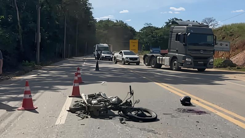 Motociclista morreu após se envolver em acidente na BR-116