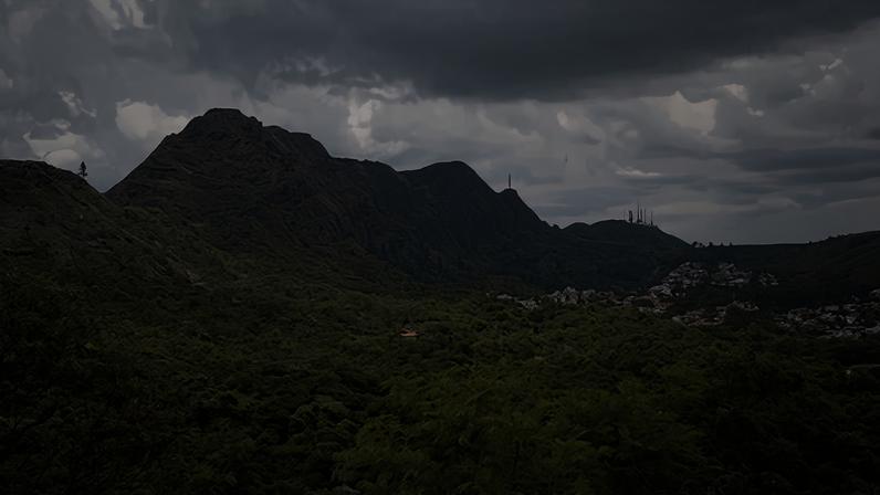 Panorama da Serra do Curral, cartão postal de Belo Horizonte, localizado na ponta sul da capital