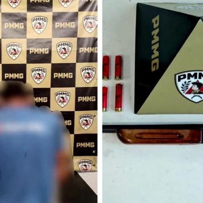 Homem é preso após apontar espingarda para enteada de 15 anos em MG