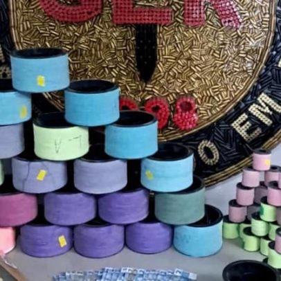 PM apreende 119 carretéis de linha chilena em loja na Grande BH