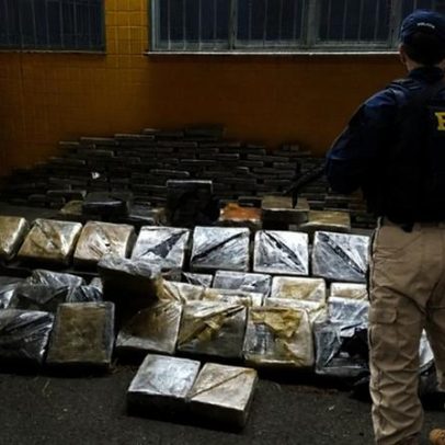 PRF apreende quase meia tonelada de maconha em carga de calcário em MG