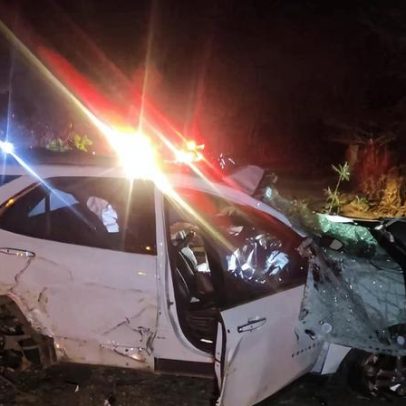 Médico morre após carro bater em árvores em MG