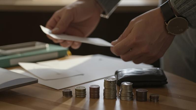 Representação de comparação de juros para serviços financeiros.