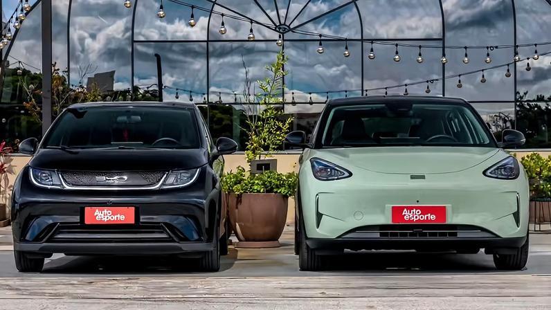 Geely EX2 Max e BYD Dolphin GS — Foto: Renato Durães/Autoesporte
