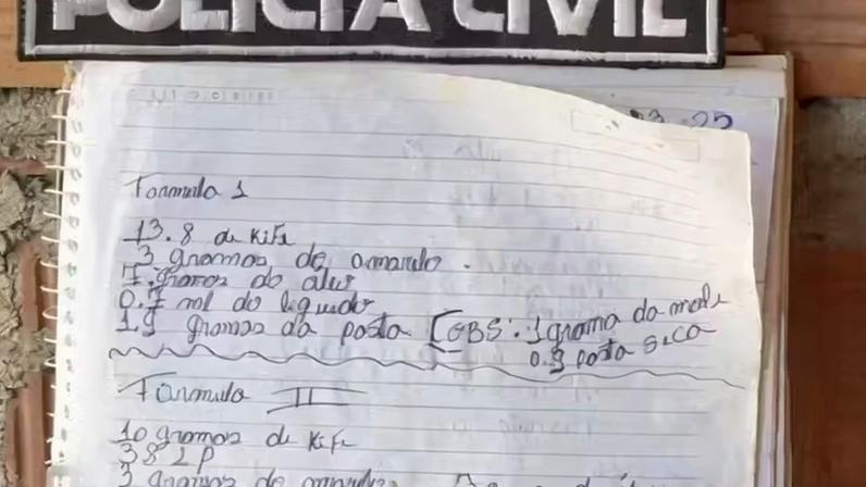 Traficantes do TCP tinham "livro de receitas" para preparar cocaína