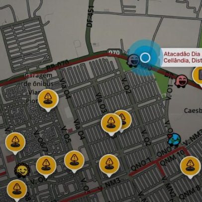 Acidente entre carro e moto bloqueia trecho da BR-070 e causa trânsito intenso