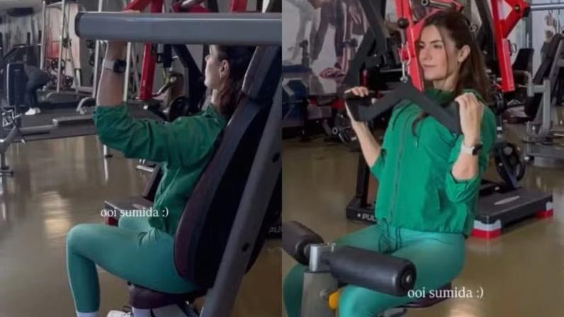 Jade Magalhães elege look 'all green' e impressiona em dia de treino — Foto: Reprodução/Instagram