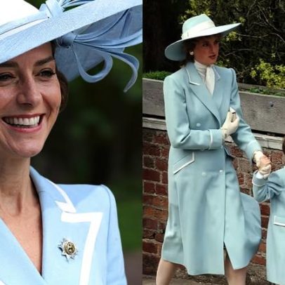 Kate Middleton resgata paleta de cores favorita de Diana em look histórico