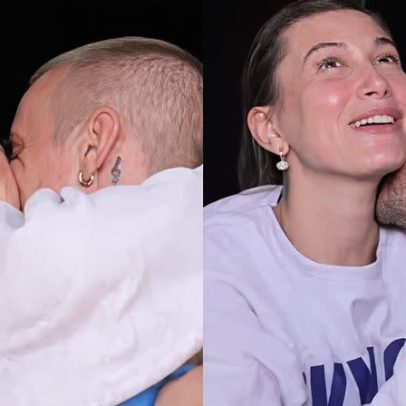 Hailey e Justin Bieber celebram título histórico do Knicks com beijos