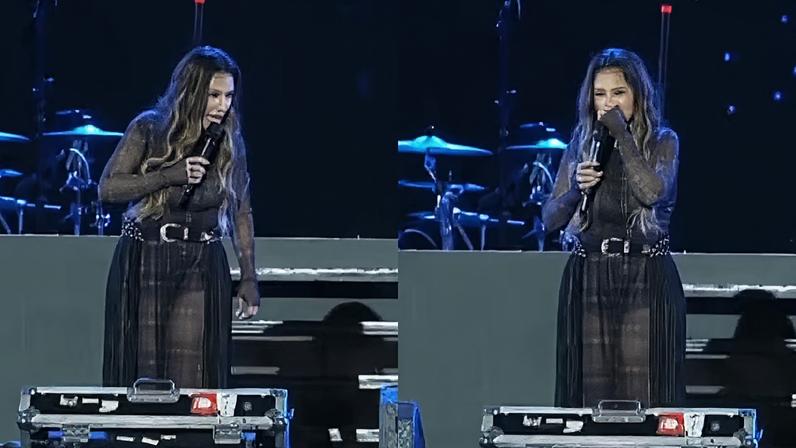 Fã surpreende Simone Mendes e entrega 'cura' para dor de barriga após sufoco em show — Foto: Reprodução/Instagram