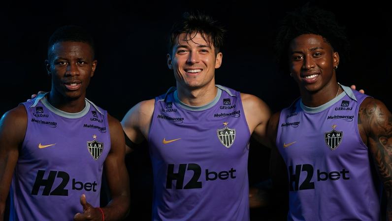Jogadores do Atlético convocados ao Equador (Foto: Pedro Souza / Atlético)