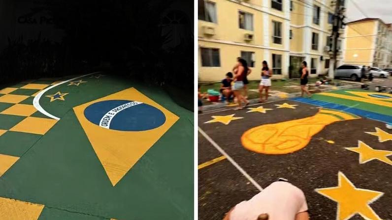 Pintura e decoração de ruas devem seguir uma série de regras — Foto: Reprodução/Redes sociais
