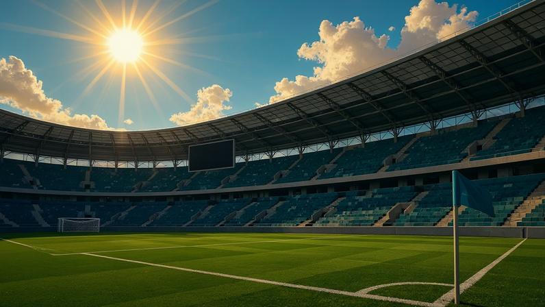 ONGs avaliam que além de comprometer o esporte nesta Copa do Mundo, o calor deve ameaçar com mais intensidade as próximas gerações de atletas (Imagem gerada por IA)