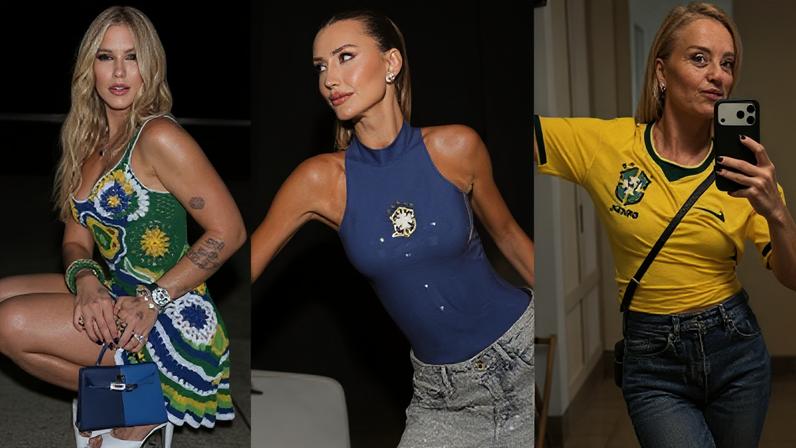 Famosas se preparam para jogo do Brasil contra Escócia