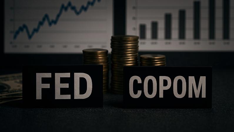 Maior parte do mercado aposta em manutenção dos juros pelo Fed, nos EUA, e corte de 0,25 ponto percentual da taxa básica Selic pelo Banco Central, no Brasil