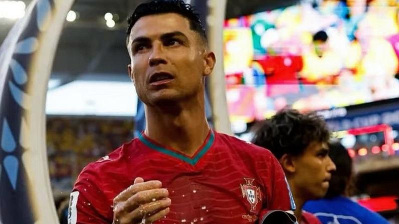 Cristiano Ronaldo durante a partida contra a Colômbia pela fase de grupos da Copa de 2026 — Foto: Instagram