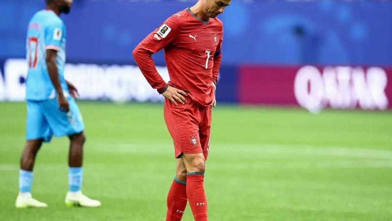 Cristiano Ronaldo, da seleção portuguesa, parece desanimado após a partida 17 de junho de 2026