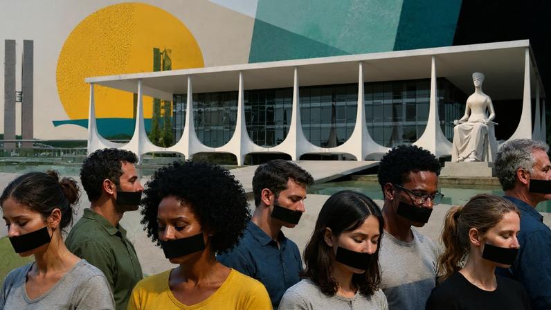 No Brasil, a maioria das pessoas passou a acreditar que sequer pode criticar os poderosos. (Foto: Imagem criada utilizando Open AI/Gazeta do Povo)