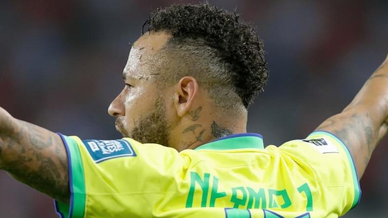Neymar em ação pela seleção brasileira - 12/09/2023 (./Reprodução)