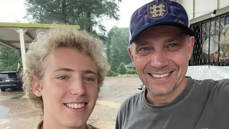 Iain Bagwell (right) and his son